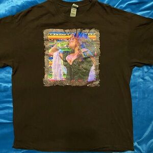 Oversized Jenni Rivera shirt for at home wear.